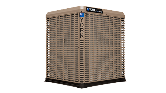 A YORK Affinity Series Air Conditioner on white background