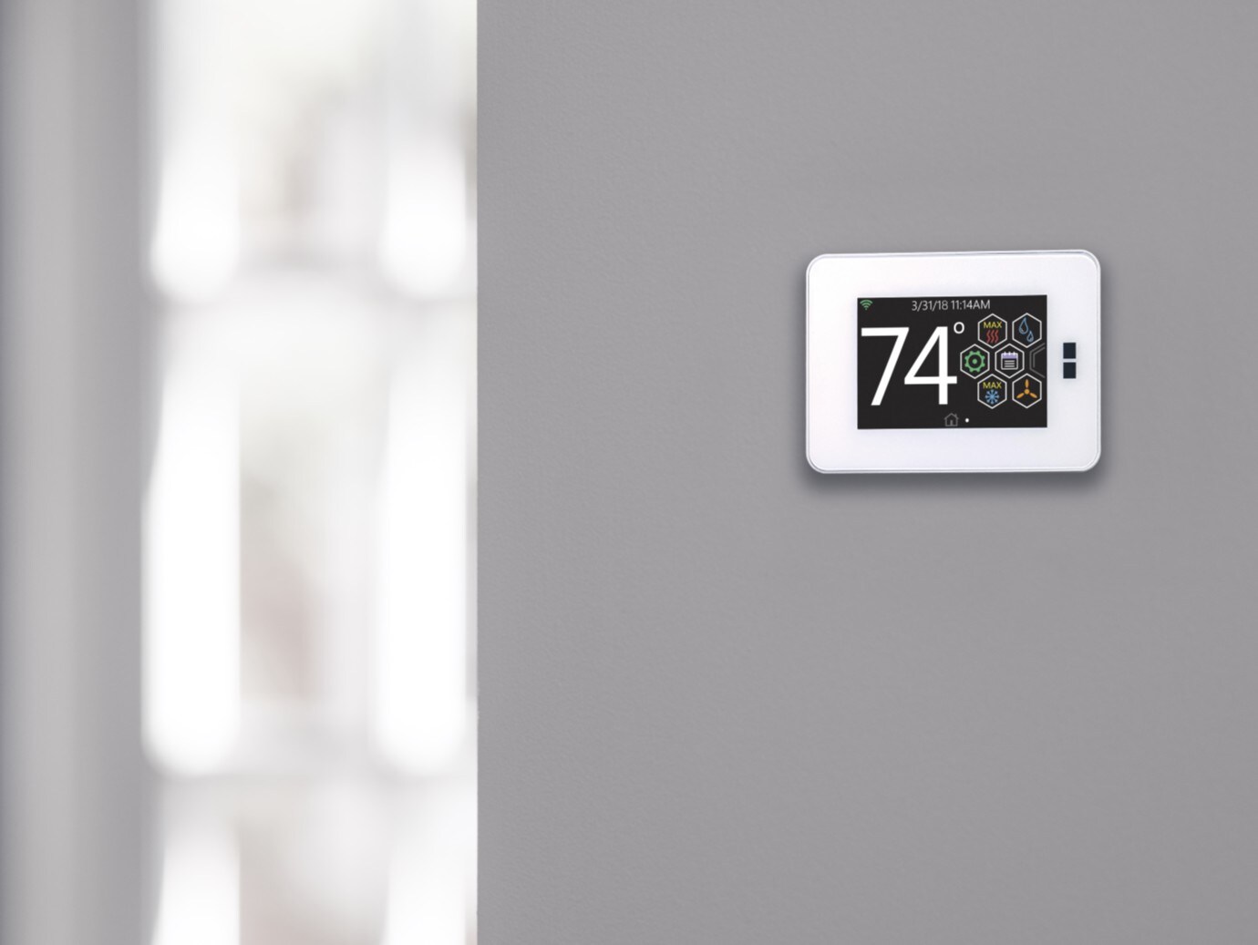 Hx Wi-Fi Touch Screen Thermostat used in home for efficient and reliable temperature control.