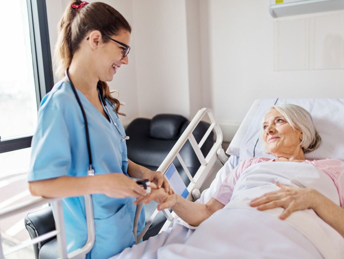 Doctor attending a patient
