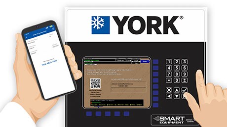 Person entering values into york