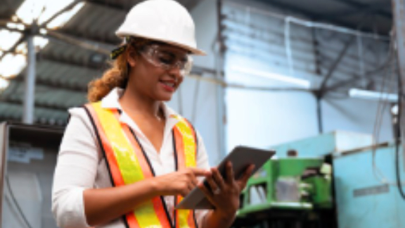 A tech person looking through IPad