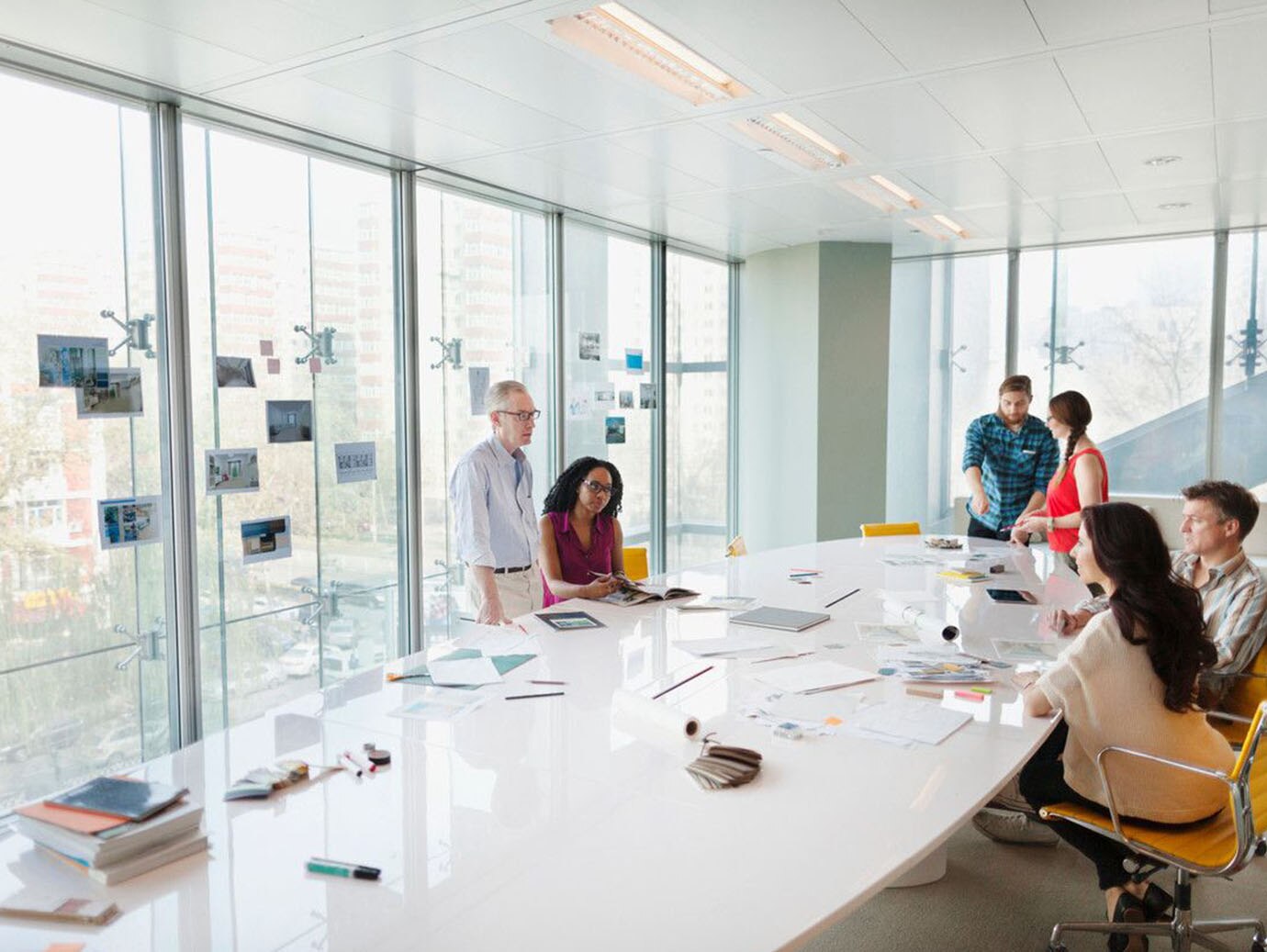 Businesspeople discussing in a meeting in office