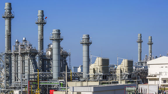 Exterior shot of a factory