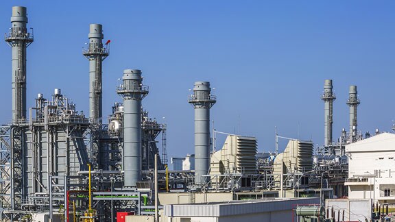 Exterior shot of a factory